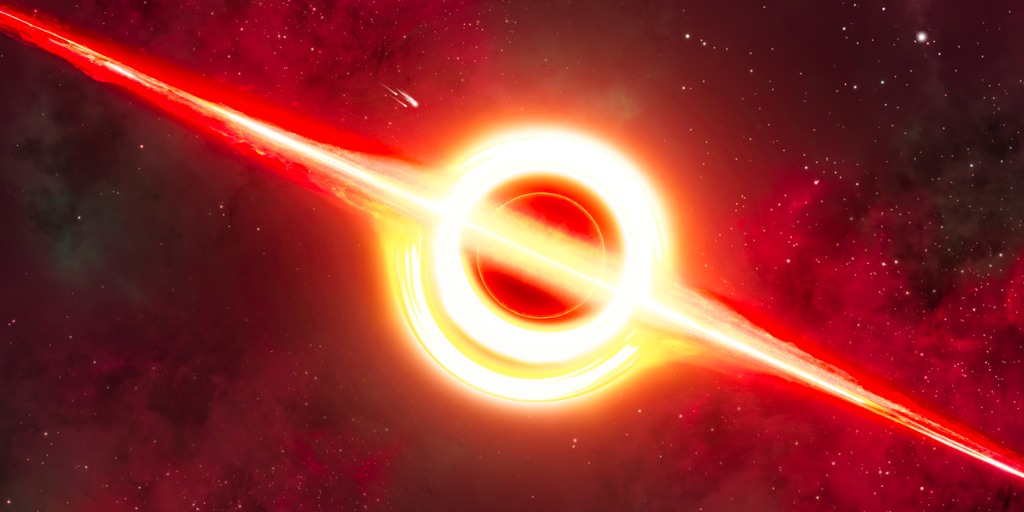 Campo gravitacional de un agujero negro.