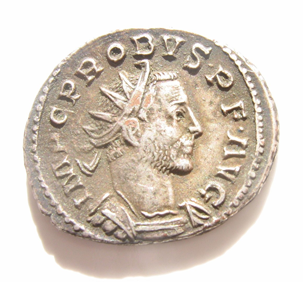 Entre otras monedas, se halló una inscripta con el rostro de Marco Aurelio Probo.