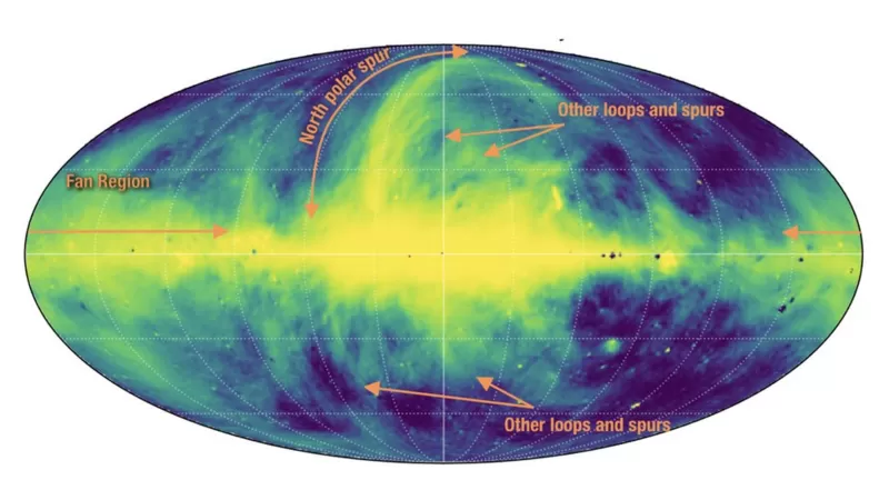 Así se ve la Vía Láctea a través de ondas de radio.