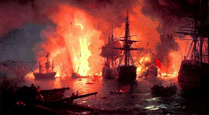 La batalla naval más grandiosa de la historia, hoy sería terrestre-0