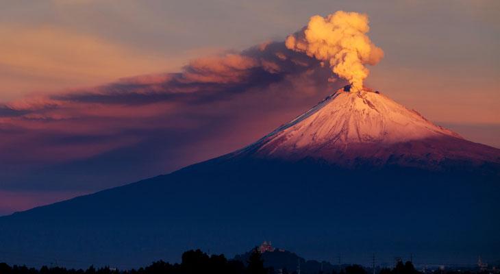 Alerta amarilla por explosión del volcán Popocatépetl-0