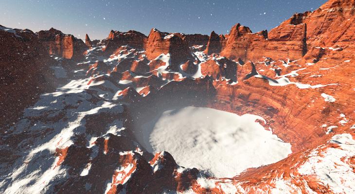 Hallazgo en Marte: en sus orígenes, estaba cubierto por capas de hielo-0