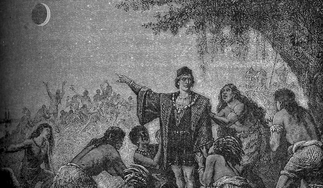 Colón disuade un motín aborigen anunciando un eclipse-0
